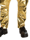 Rapper 80s 90s Gold Parachute Pants legs
