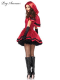 Red Riding Hood Womens Gothic Fancy Dress Adult Hire Costume back