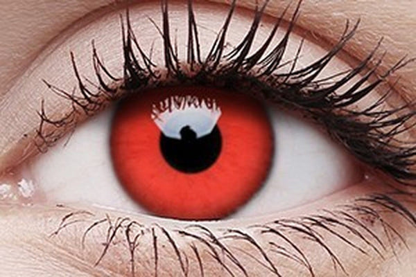 Contact Lenses Halloween Eye Contacts Red Devil Single Use 