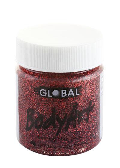 Red Glitter Body and Face Paint 45ml