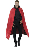 Reversible Adult Vampire Cape red outside