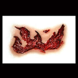 Ripped Flesh Halloween Costume Makeup Gory Fake 3D FX Transfers card