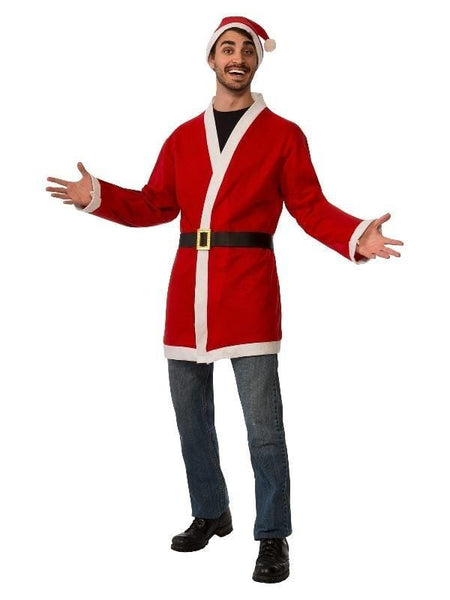 Santa Budget Jacket & Hat Adult Christmas Costume Set