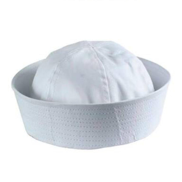 Sailor Gob Hat Navy White Cotton