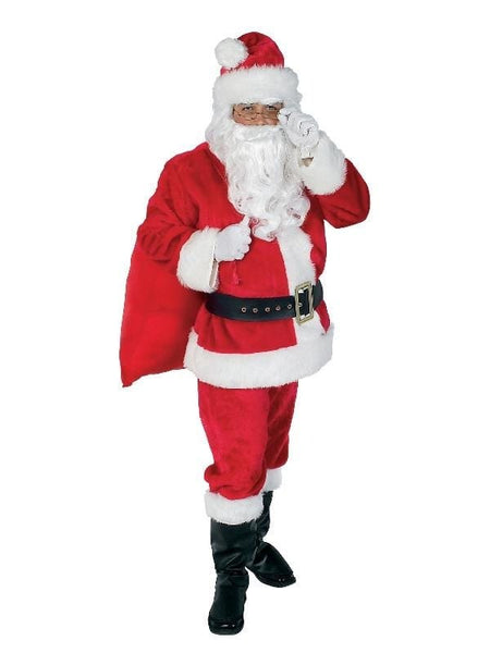 Santa Costumes - Santa Suit Plush Adult Costume