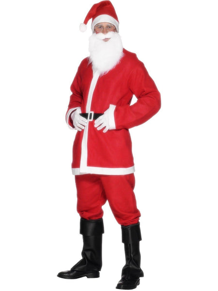 Santa Costumes - Santa Claus Cheap Disposable Adult Christmas Costume