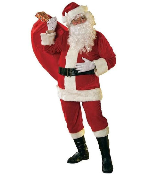 Santa Claus Velour Costume Set Plus Size Costume