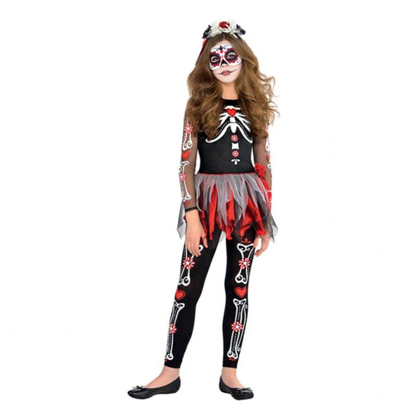 Scared to the Bone Day of the Dead Girls Costume