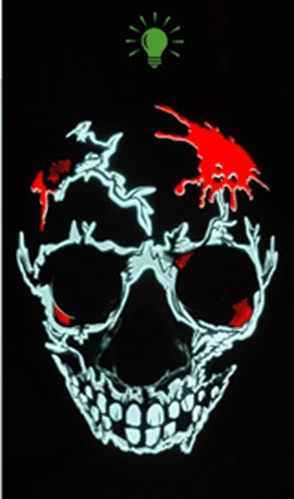 Skull Blood Light Up Halloween Mask