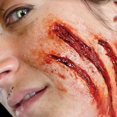 Slashed Fake Horror Halloween Costume Wound Makeup 3D FX Transfers card