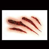Slashed Fake Horror Halloween Costume Wound Makeup 3D FX Transfers card