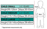 Spider-Man Boys Costume Deluxe size chart