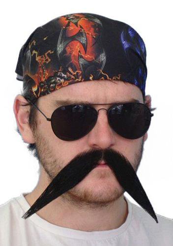 Stick-on Costume Biker Moustache