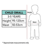 Stormtrooper Star Wars Deluxe Child Costume size chart