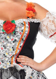 Sugar Skull Senorita Women's Mexican Plus Size Costume top
