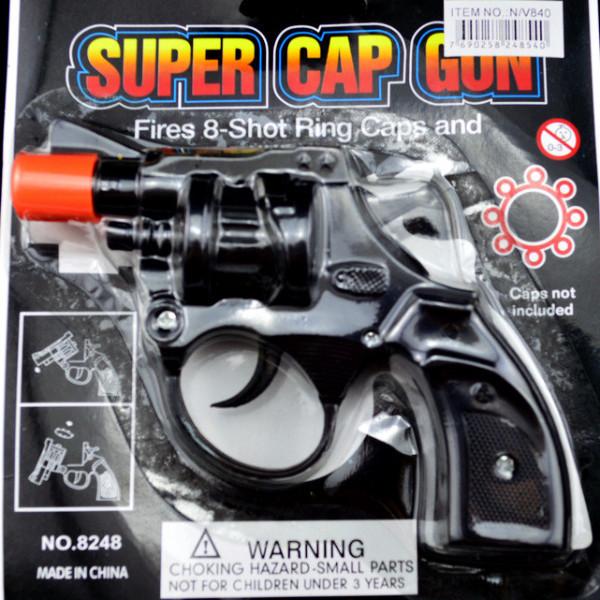 Pistol Toy Black Cap Gun Costume Accessory