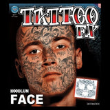 Temporary Hoodlum Full Face Tattoo