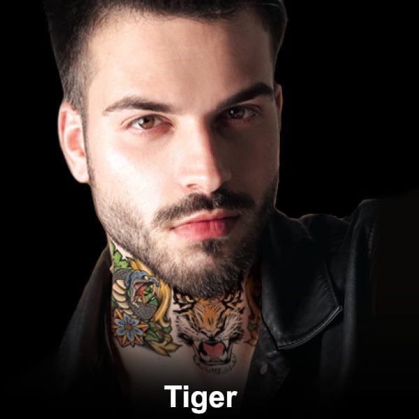 Tiger Neck Temporary Tattoo