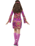 Woodstock Hippie Chick Ladies Fancy Dress Costume back