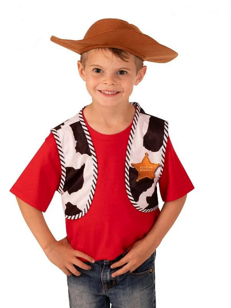 Woody Toy Story 4 Toddler and Boys Costume Hat and Vest Set