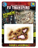 Zombie Jawbone Scar Halloween Horror Makeup 3D FX Transfers packet