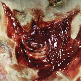 Zombie Torn Throat Scar Halloween Horror Makeup closeup 