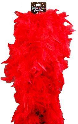 Accessories - Deluxe Plush Red Feather Boa