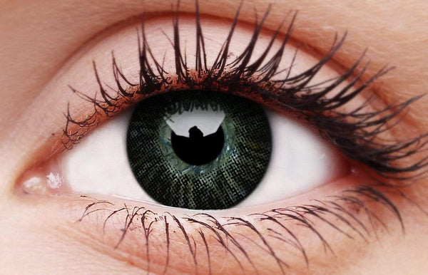 Basic Grey Contact Lenses on light eyes