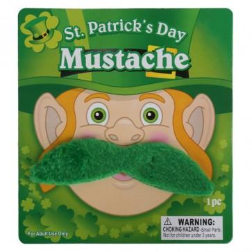 Fluffy Green St Patrick's Day Moustache