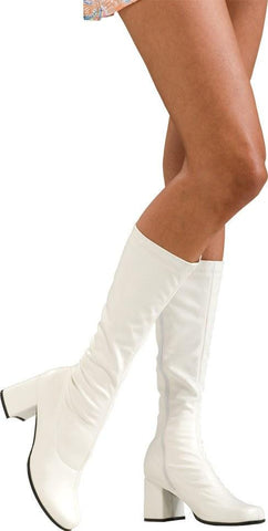 White 60s 70s Women's Go Go Boots