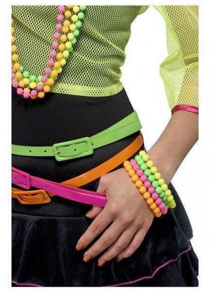 Costume Jewellery - Bracelets 80s Neon Fluoro Beaded