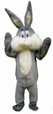 Bunny Grey Adult Mascot Hire Costume