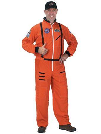 Orange Astronaut Space Shuttle Adult Hire Costume