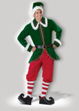 Elf Christmas Candy Cane Mens Santa's Helper Hire Costume