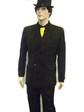 1920's Double-breasted yellow and black pin-striped hire costume suits