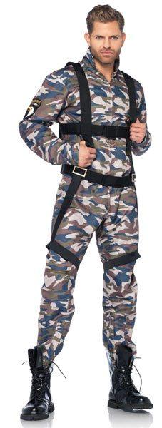 Costumes Men - Paratrooper Camouflage Jumpsuit Mens Costume