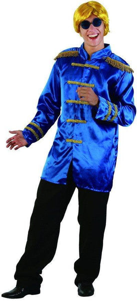 Costumes Men - Sgt Peppers Blue Jacket Rock-star Costume 60s 70s Fancy Dress Outfit