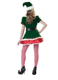 Christmas Elf Miss Candy Cane Women's Santa's Helper Hire Costume back