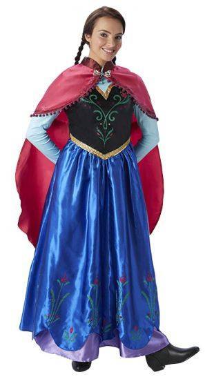Costumes Women - Frozen Deluxe Womens Anna Fancy Dress Snow Queen Party Costume