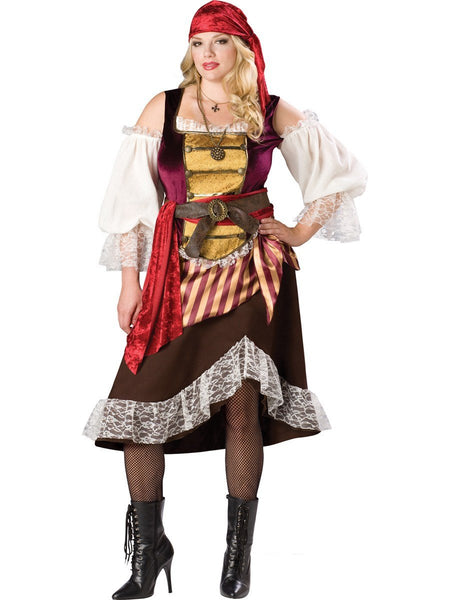 Costumes Women - Pirate Wench Deckhand Darling Plus Size Womens Costume