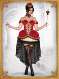 Queen of Hearts Costume Confidential Adult Hire Costume