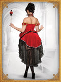 Queen of Hearts Costume Confidential Adult Hire Costume back
