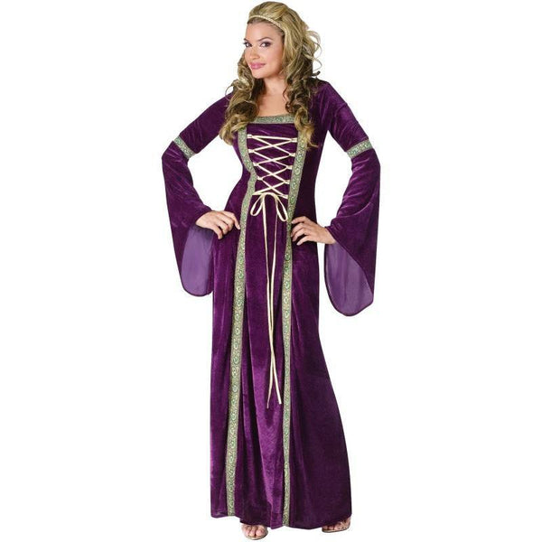 purple velvet Renaissance Lady of the Court Medieval Adult Hire Costume