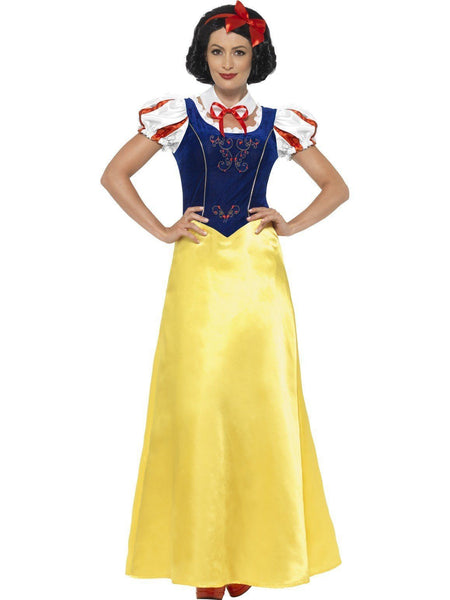 Snow White Fairytale Long Princess Fancy Dress Costume