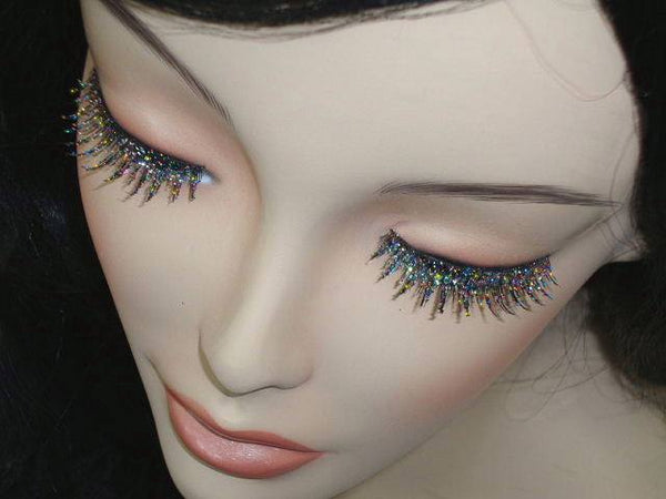 Eyelashes - Eyelashes Black With Multi-Coloured Glitter