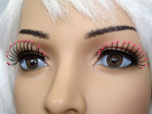 Eyelashes - Eyelashes Black With Pink Droplets