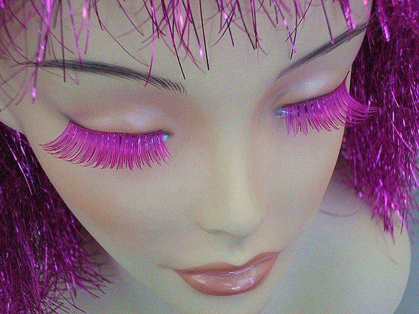 Eyelashes - Eyelashes Pink With Pink Tinsel