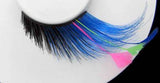 False Eyelashes Blue Feather Tip