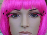 False Oversized Pink & Black Eyelashes