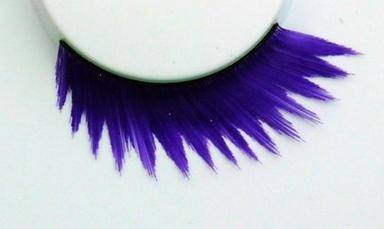 Purple jagged eyelashes, lashes include latex glue